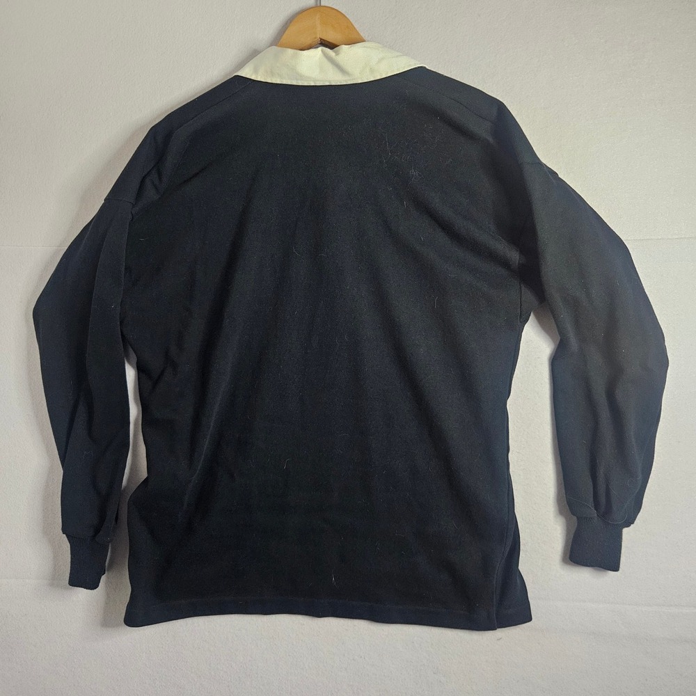 Canterbury New Zealand All Blacks Rugby Jersey Mens L Black Long Sleeve Vintage - Picture 10 of 12